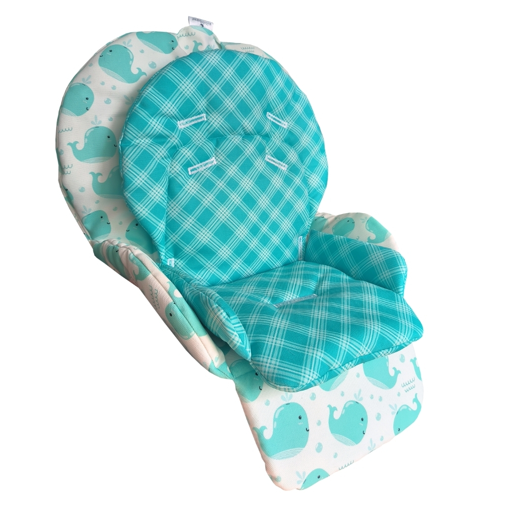 Chicco%20Polly%202%20Start%20Mama%20Sandalyesi%20Minderi%20-%20%20Çift%20Minderli%20-%20%20Sevimli%20Balina%20ve%20Açık%20Deniz%20Yeşili%20Ekose