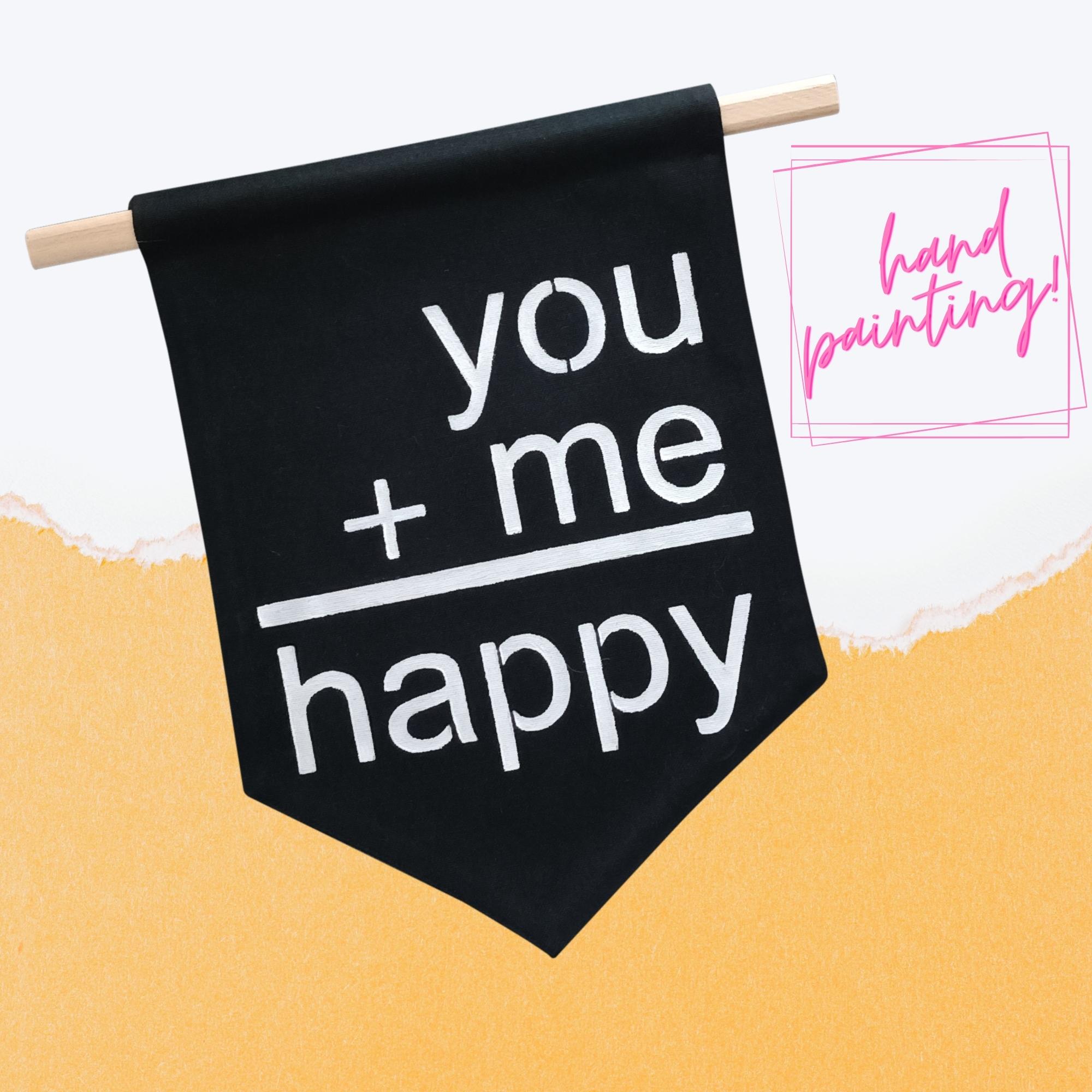 Çocuk%20Odası%20Dekorasyonu%20İçin%20Flama%20Banner%20_%20You%20+%20Me%20=%20Happy%20Black
