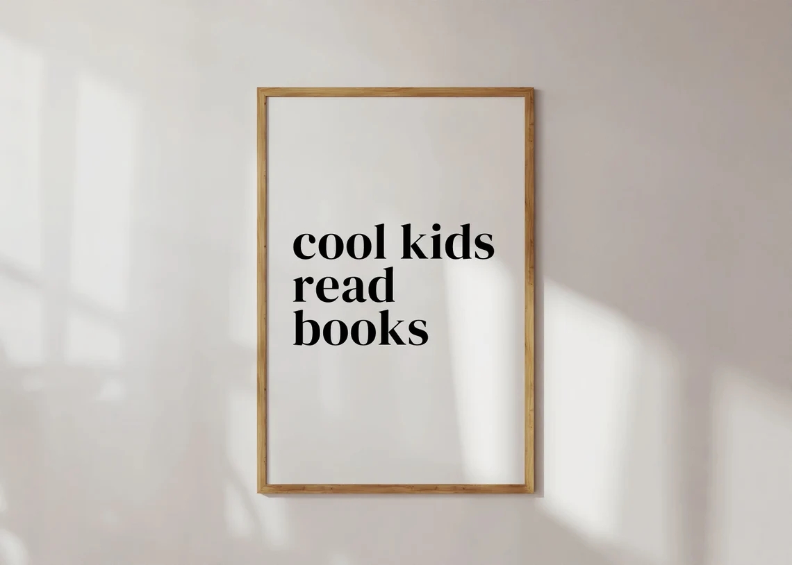 COOL KIDS READ BOOKS - Poster Baskı 