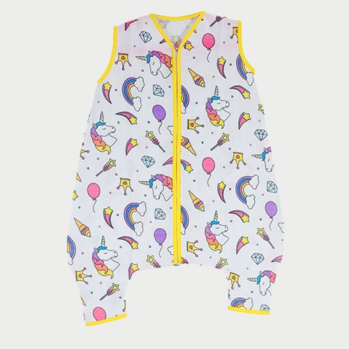 Bebek Uyku Tulumu Muslin Unicorn Rainbow Yoldabebekvar