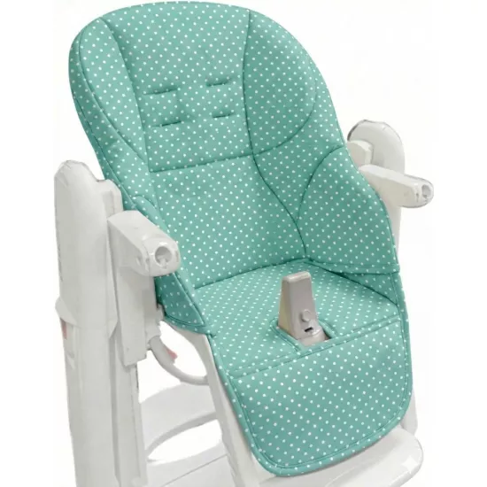 Mama Sandalyesi Minderi - Peg Perego Tatamia Uyumlu - Pembe Çilek Desenli Kumaş