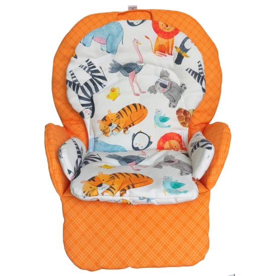 Chicco Polly 2 Start Mama Sandalyesi Minderi -  Çift Minderli - Orange and Koala
