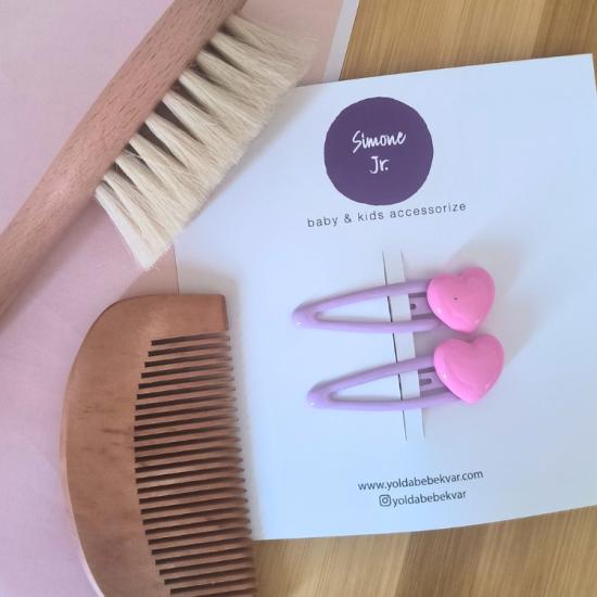 Pastel Kalpli Çiftli Saç Tokası – Rengarenk Seçeneklerle -2