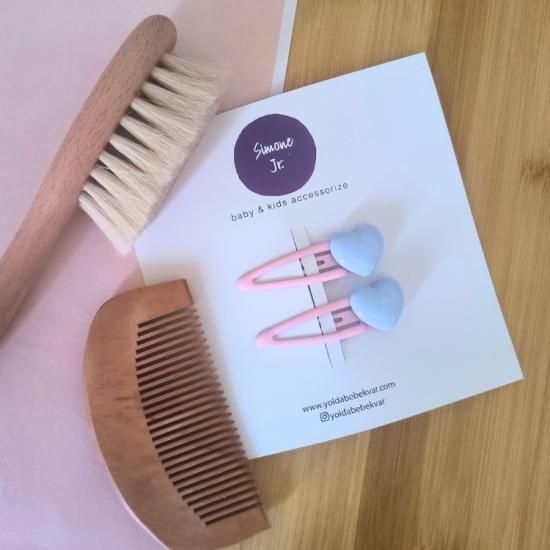 Pastel Kalpli Çiftli Saç Tokası – Rengarenk Seçeneklerle -3