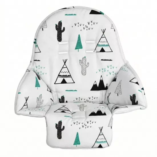 Mama Sandalyesi Minderi - Peg Perego Siesta Uyumlu -  Renkli Çiçekli