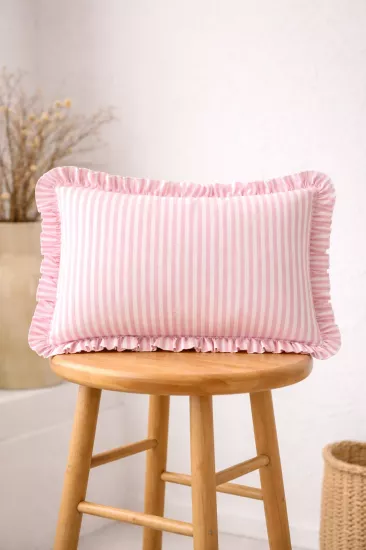 Çizgili Dekoratif Kırlent – 50×30 cm | YoldaBebekVar