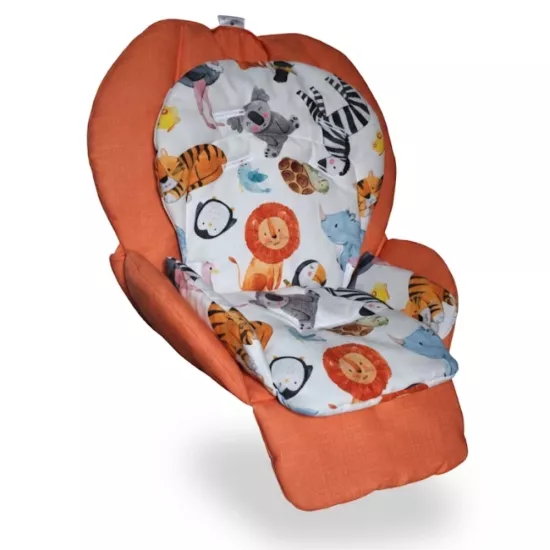 Chicco Polly 2 Start Mama Sandalyesi Minderi -  Çift Minderli - Somon Keten Efektli ve Koala Desenleri ile.