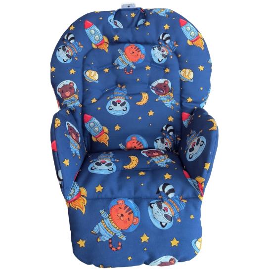 Chicco Polly 2 Start Mama Sandalyesi Minderi -  Tek Minderli -  Gecede Astronot Hayvanlar