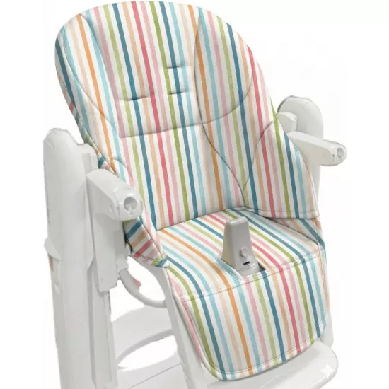 Mama Sandalyesi Minderi - Peg Perego Tatamia Uyumlu - Pembe Çilek Desenli Kumaş