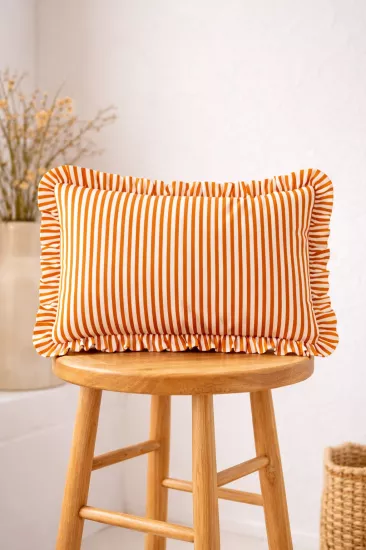 Çizgili Dekoratif Kırlent – 50×30 cm | YoldaBebekVar