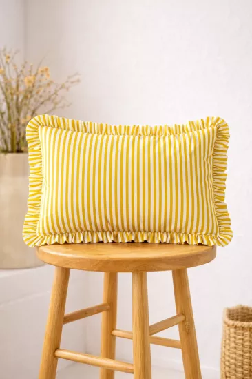 Çizgili Dekoratif Kırlent – 50×30 cm | YoldaBebekVar