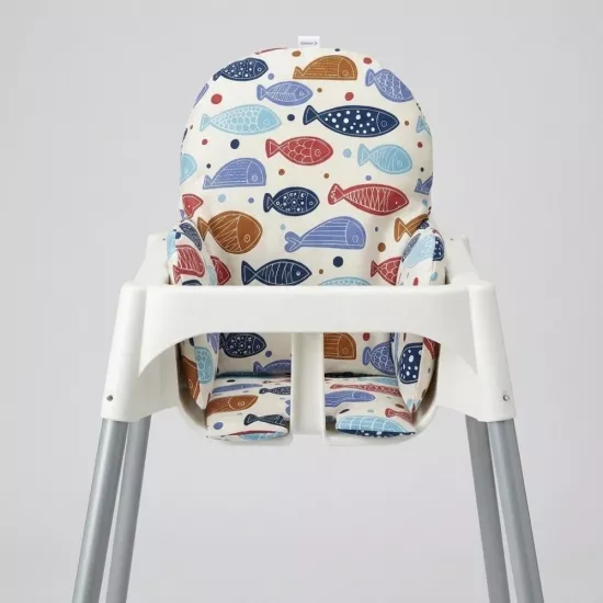 Pastel Balıklar - Mama Sandalyesi Minderi