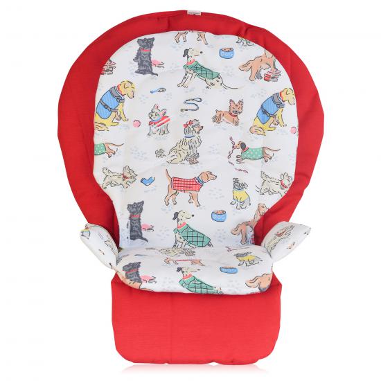 Chicco Polly 2 in 1 Mama Sandalyesi Minderi - Red and Leashed Dogs