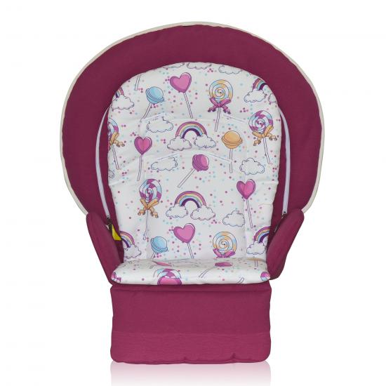 Chicco Polly Progress 5 ÇİFT MİNDERLİ Mama Sandalyesi Minderi - Bordo-Lolipop