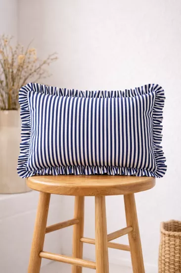 Çizgili Dekoratif Kırlent – 50×30 cm | YoldaBebekVar