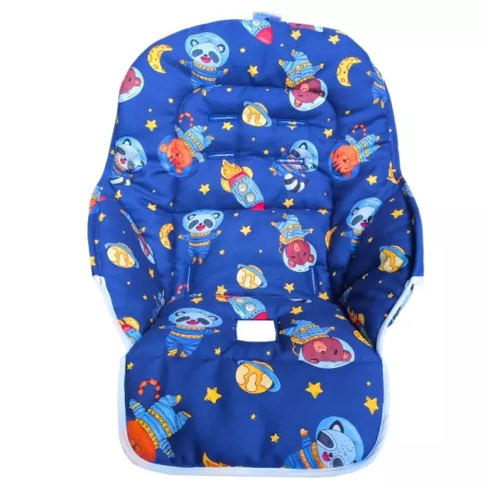 Mama Sandalyesi Minderi - Peg Perego Tatamia Uyumlu - Gecede Astronot Hayvanlar Desenli