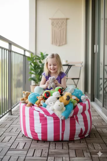 “Stuff ‘n Sit Peluş Oyuncak Depolama Koltuğu”