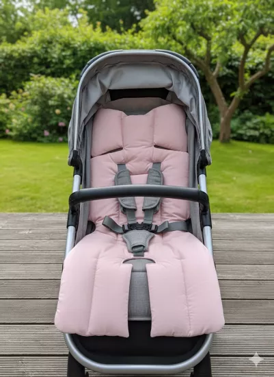 %100 Pamuklu Bebek Arabası Minderi – Bebeğiniz İçin Rahat, Yumuşak ve Şık Dokunuş