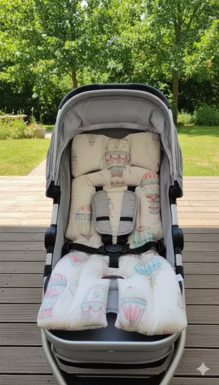 %100 Pamuklu Bebek Arabası Minderi – Bebeğiniz İçin Rahat, Yumuşak ve Şık Dokunuş