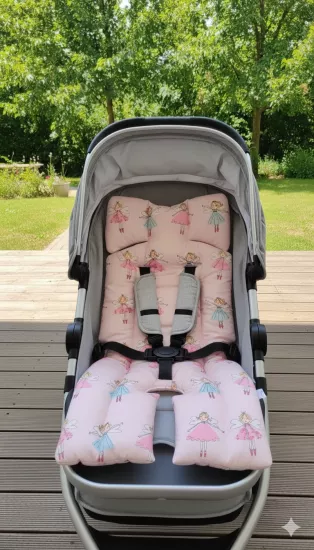%100 Pamuklu Bebek Arabası Minderi – Bebeğiniz İçin Rahat, Yumuşak ve Şık Dokunuş