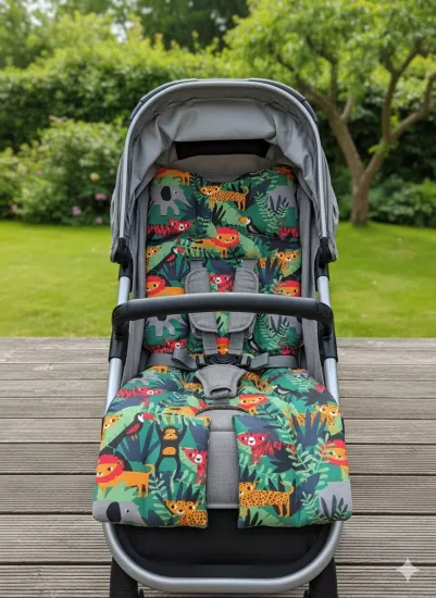 %100 Pamuklu Bebek Arabası Minderi – Bebeğiniz İçin Rahat, Yumuşak ve Şık Dokunuş