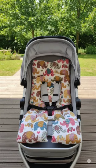 %100 Pamuklu Bebek Arabası Minderi – Bebeğiniz İçin Rahat, Yumuşak ve Şık Dokunuş