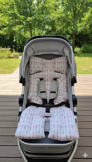 %100 Pamuklu Bebek Arabası Minderi – Bebeğiniz İçin Rahat, Yumuşak ve Şık Dokunuş