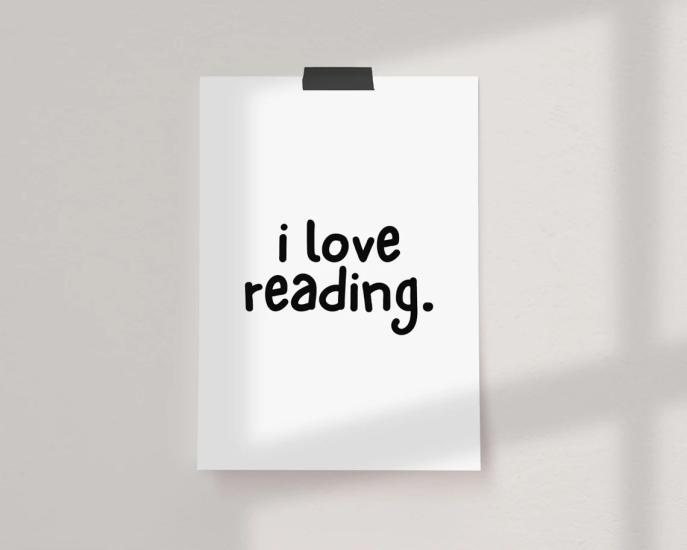 I LOVE READING - Poster Baskı 