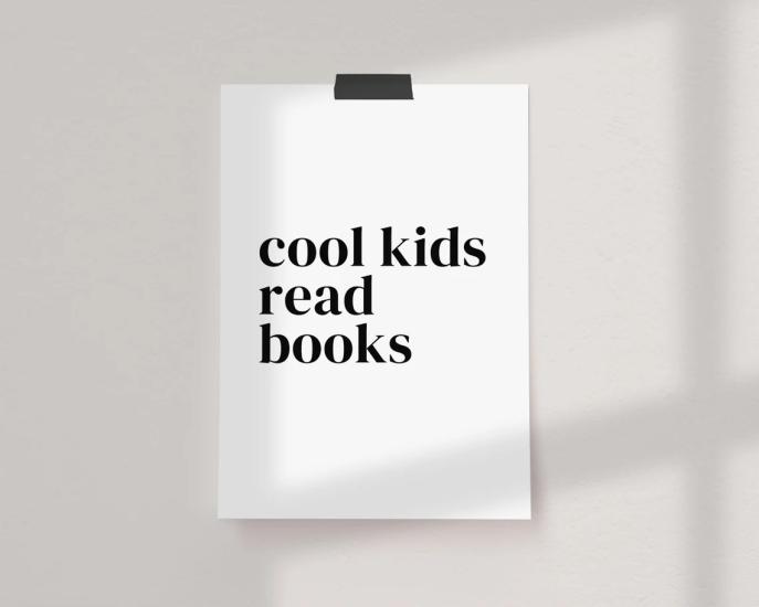 COOL KIDS READ BOOKS - Poster Baskı 