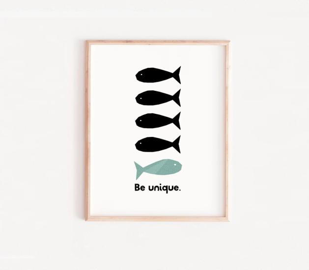 BE UNIQUE - Poster Baskı 
