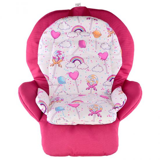 Chicco Polly 2 Start Mama Sandalyesi Minderi -  Çift Minderli - Fuşya ve Lolipop