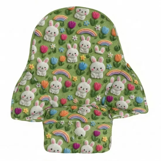 Mama Sandalyesi Minderi - Peg Perego Zero 3 Uyumlu - El Çizimi Köpekler