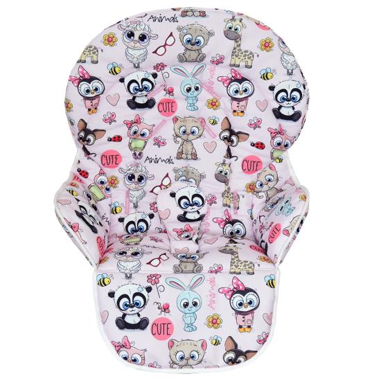 Mama Sandalyesi Minderi - Peg Perego 4023 Trio Uyumlu - Cute Animals